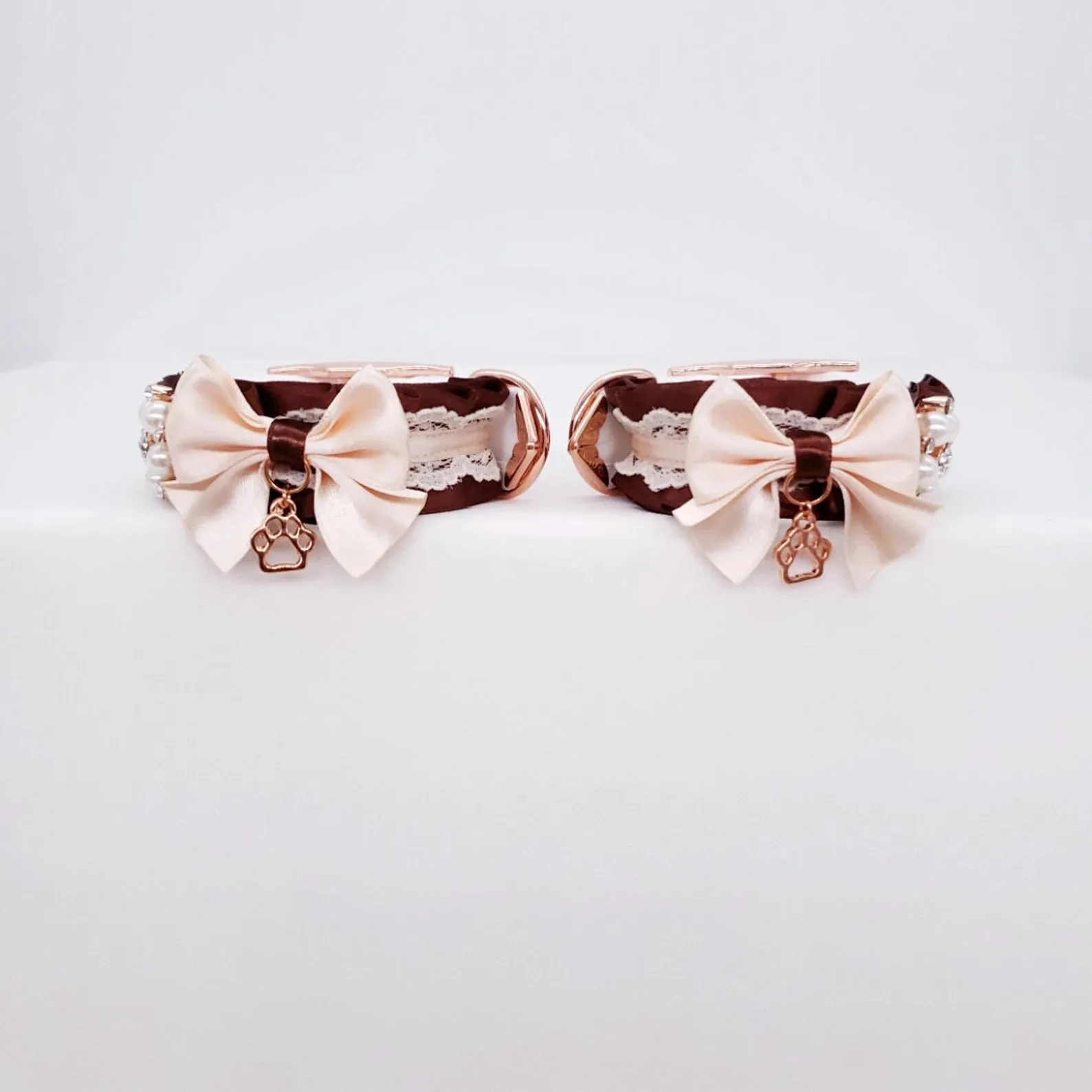 Chocolate Puppy Play Rose Gold Cuff and Connector Set