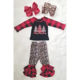 Christmas Buffalo Plaid Leopard Truffle Set