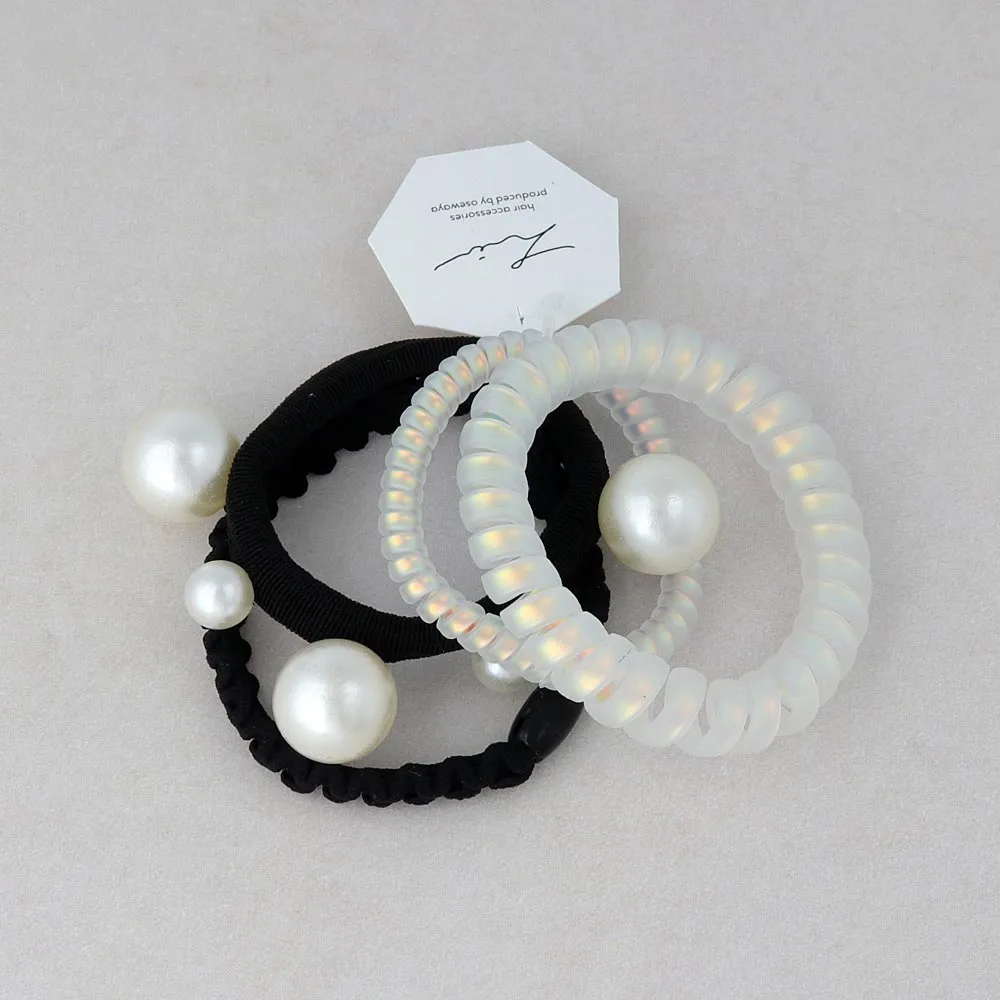 Coil Pearl Hair Tie Pack