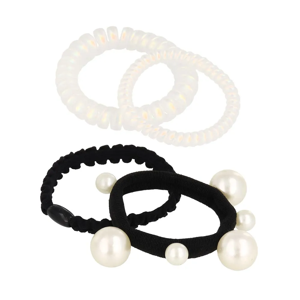 Coil Pearl Hair Tie Pack