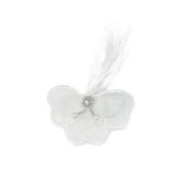 Constanza White Feather Hair Clip