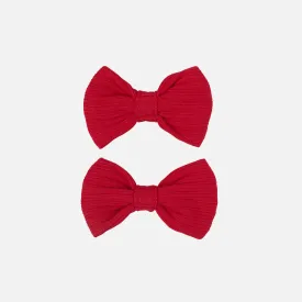 Cozy Mini Bows - Red