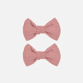 Cozy Mini Bows - Twilight Mauve