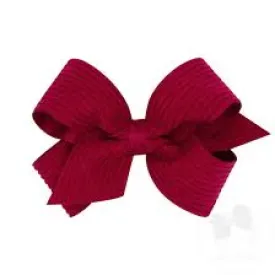 Cranberry organza overlay bow