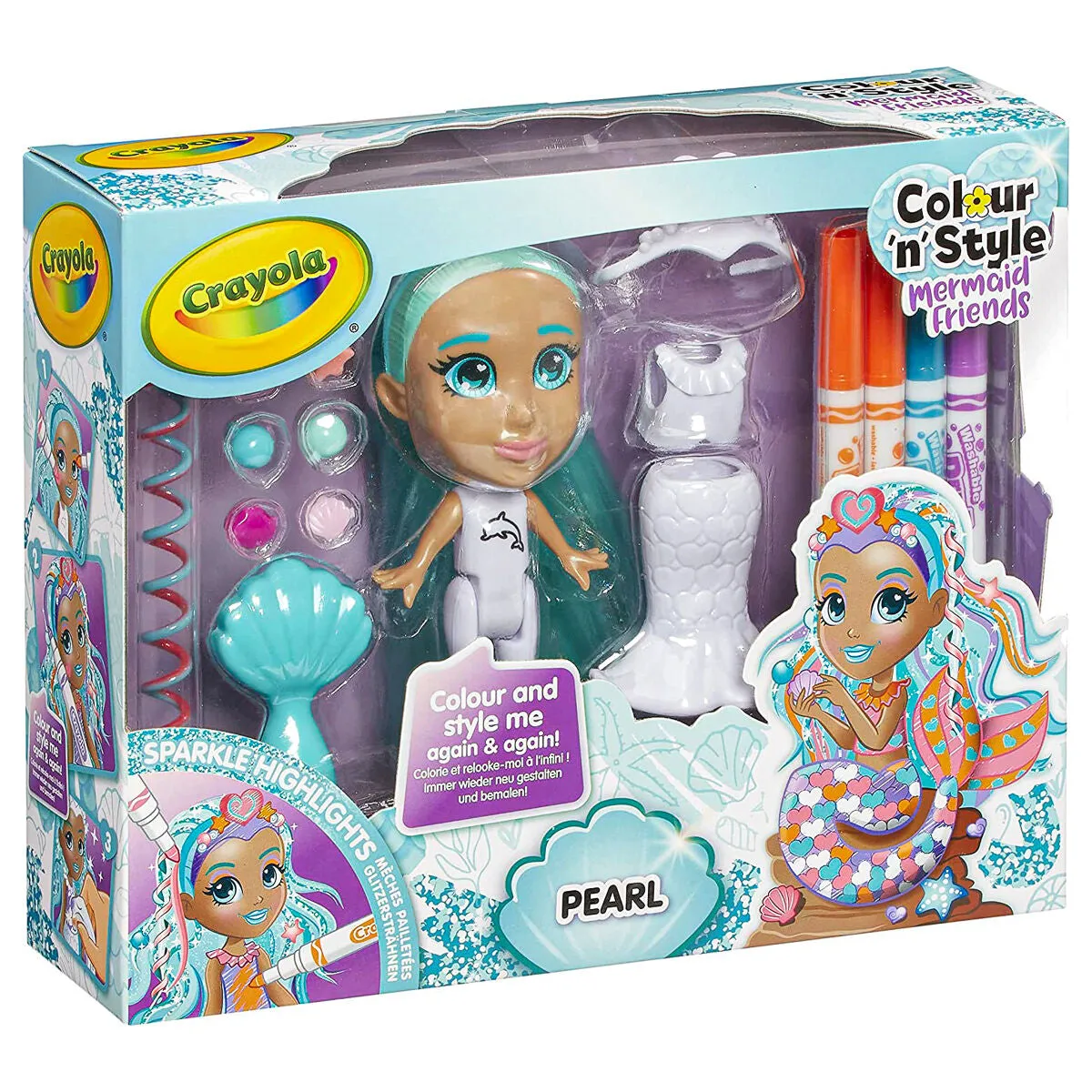 Crayola Colour 'n' Style Mermaid Friends Pearl Doll