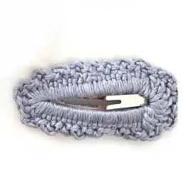 Crochet Clip (Pair) - Smokey Blue