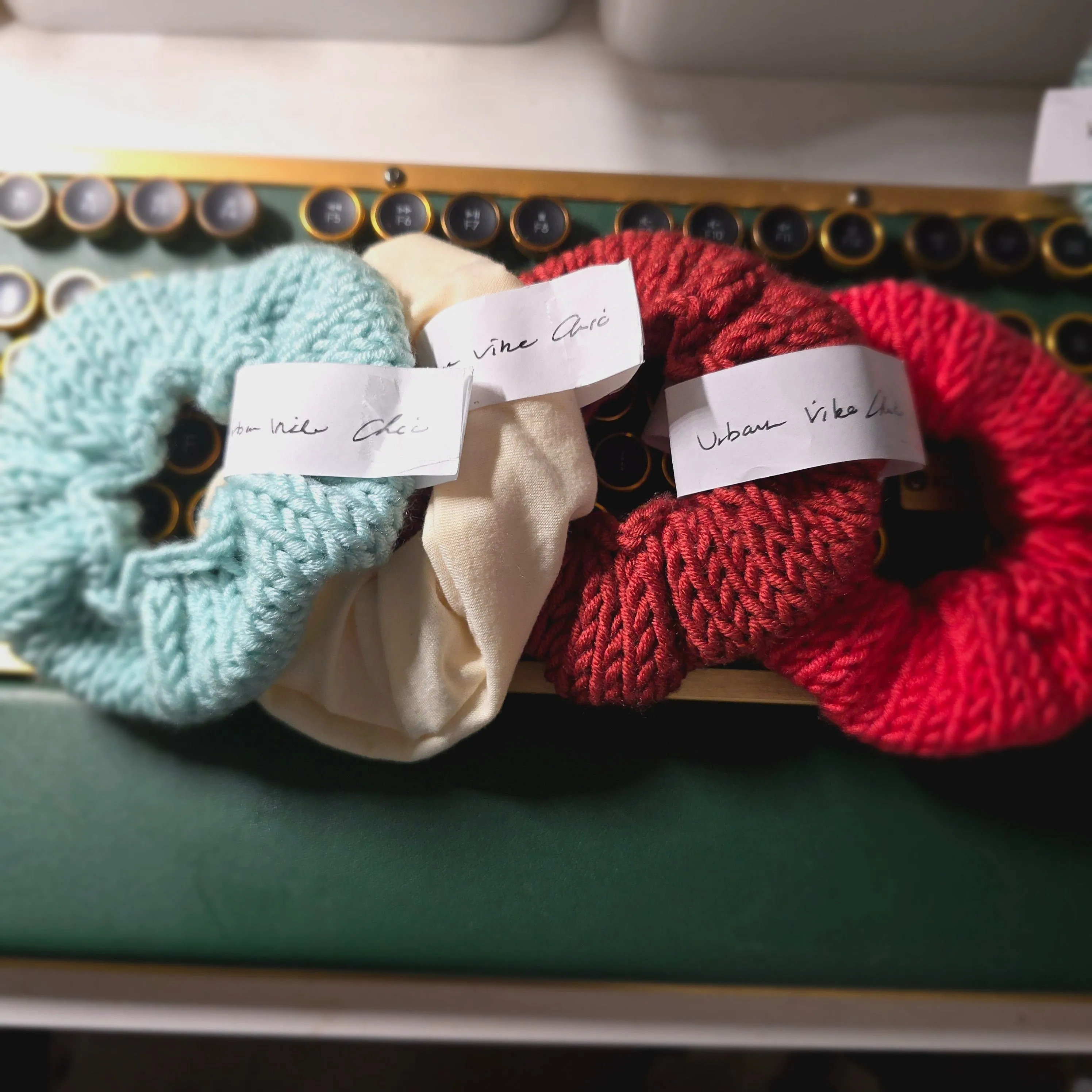 Crochet Unique Hair Scrunchies - Mauve Pink