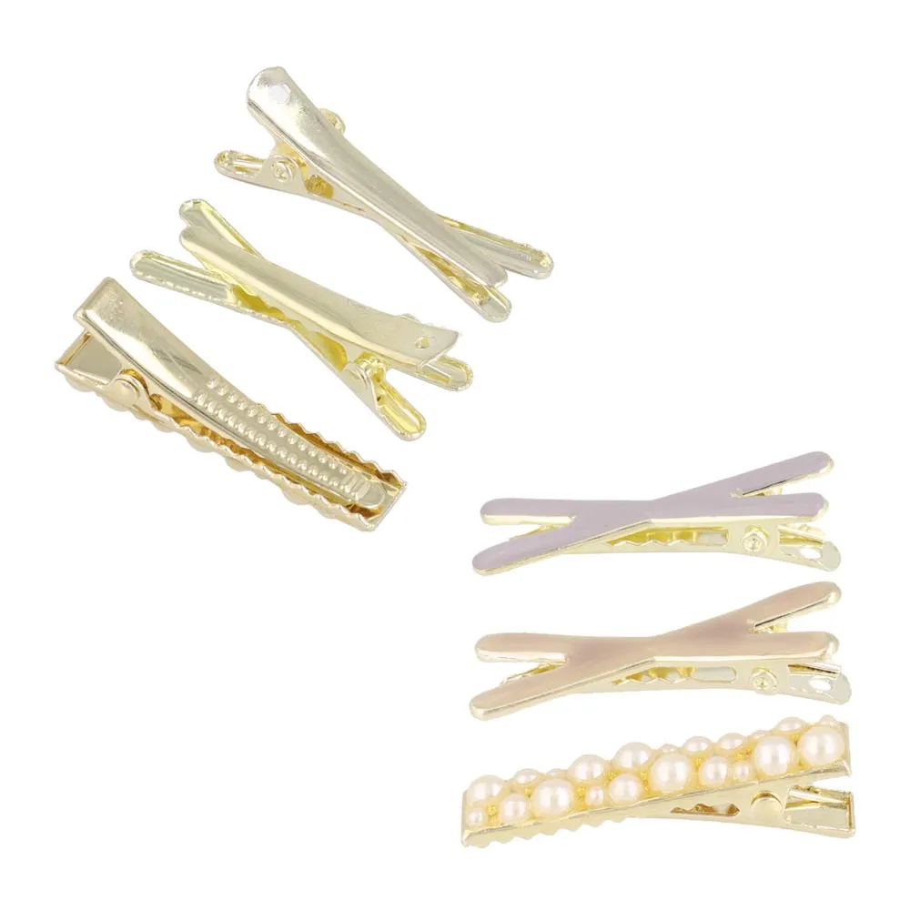 Cross and Pearl Mini Hair Clip Set