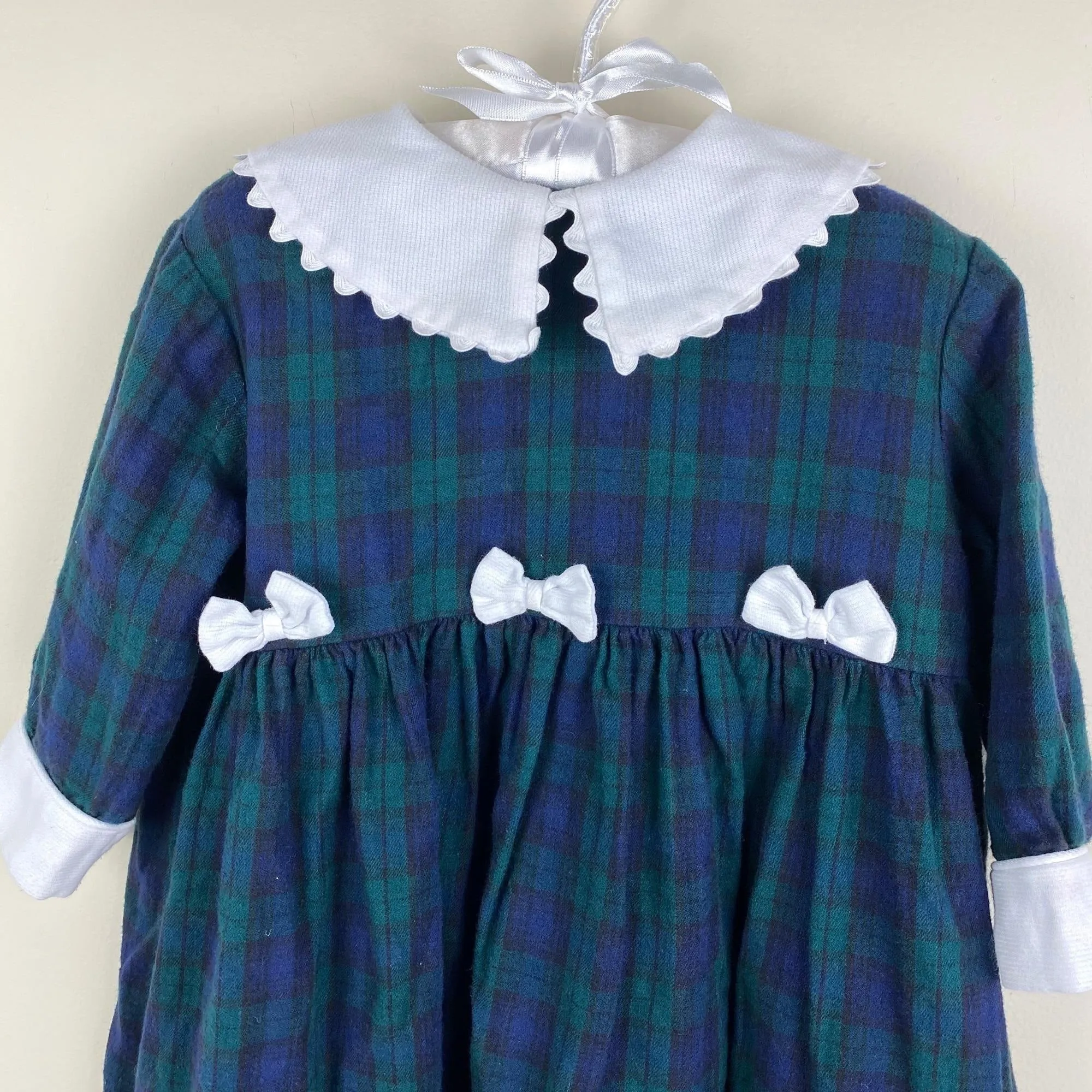 Daisies & Doodlebugs Plaid Bow Dress 2T