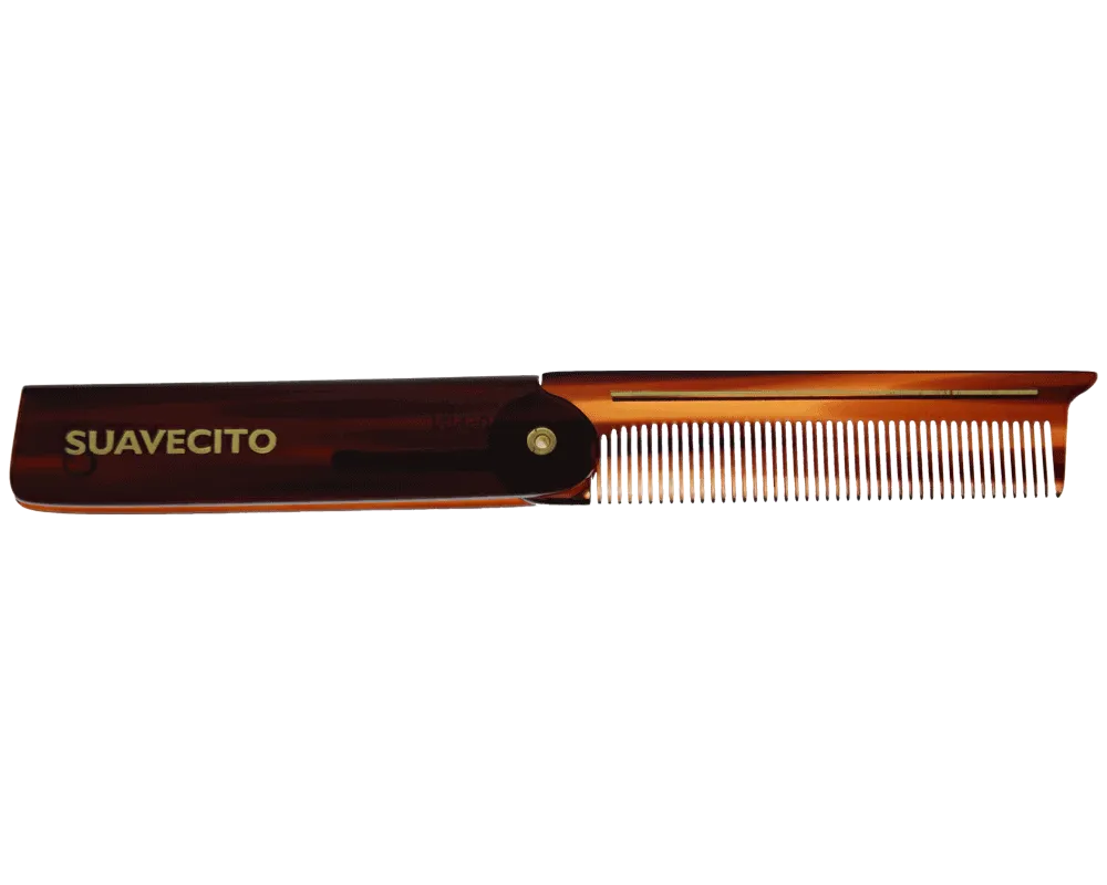 Deluxe Amber Folding Comb