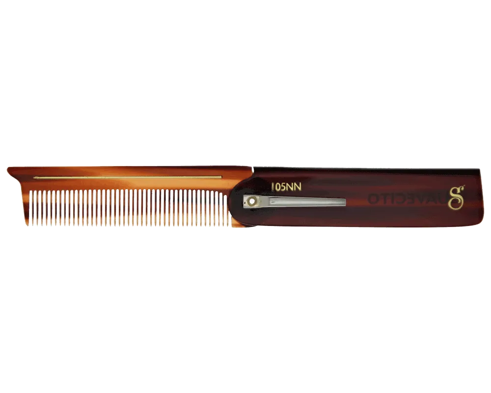 Deluxe Amber Folding Comb