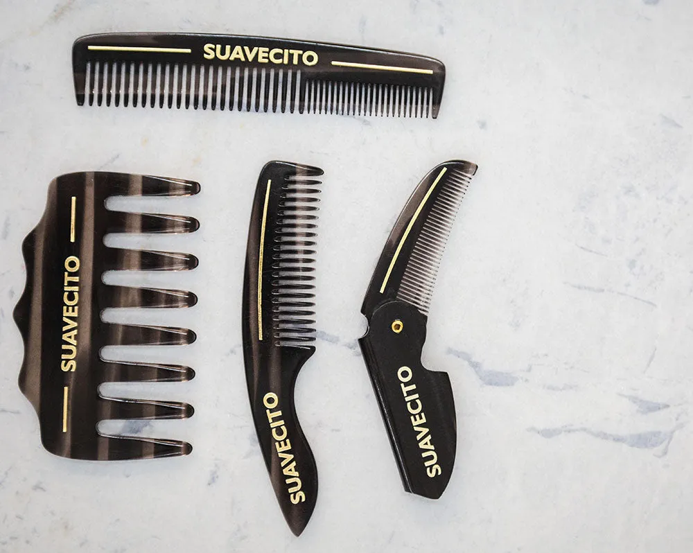 Deluxe Handle Beard Comb - Black