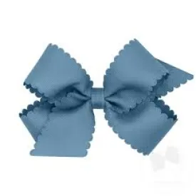 Denim scallop edge bow(DEN)