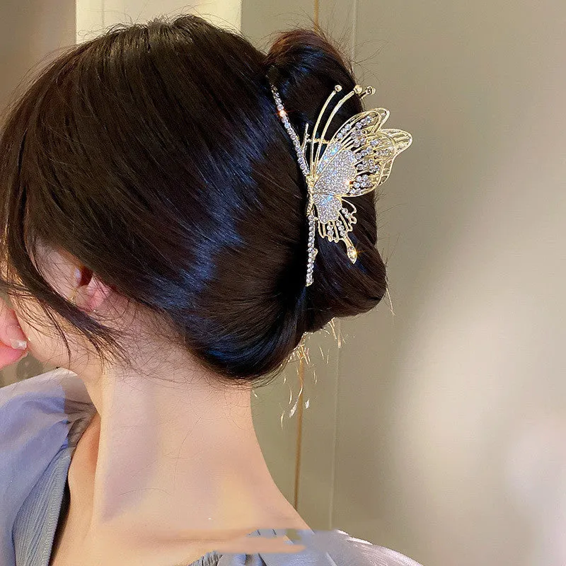 Diamond Butterfly Claw Clip