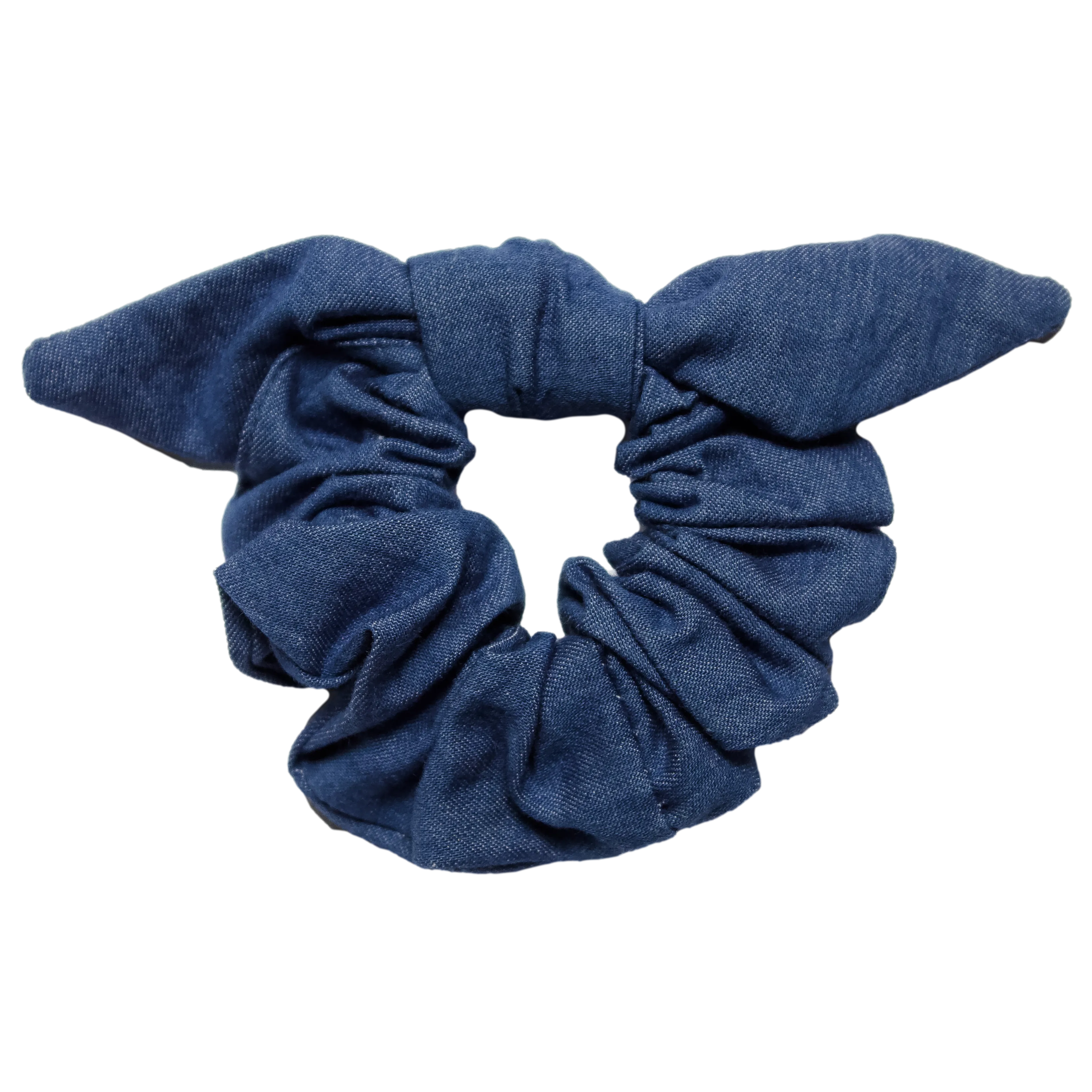 Dolly Bow Scrunchie in Denim