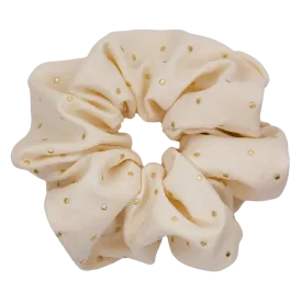 Drops of Gold Scrunchie in Cream