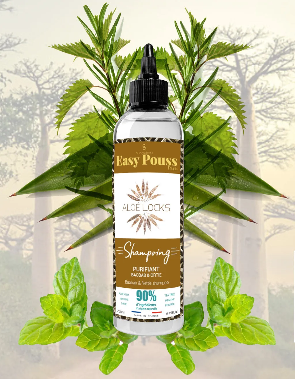 Easy pouss Dreadlock Shampoo - detoxify your scalp and natural hair below the protective hairstyles.