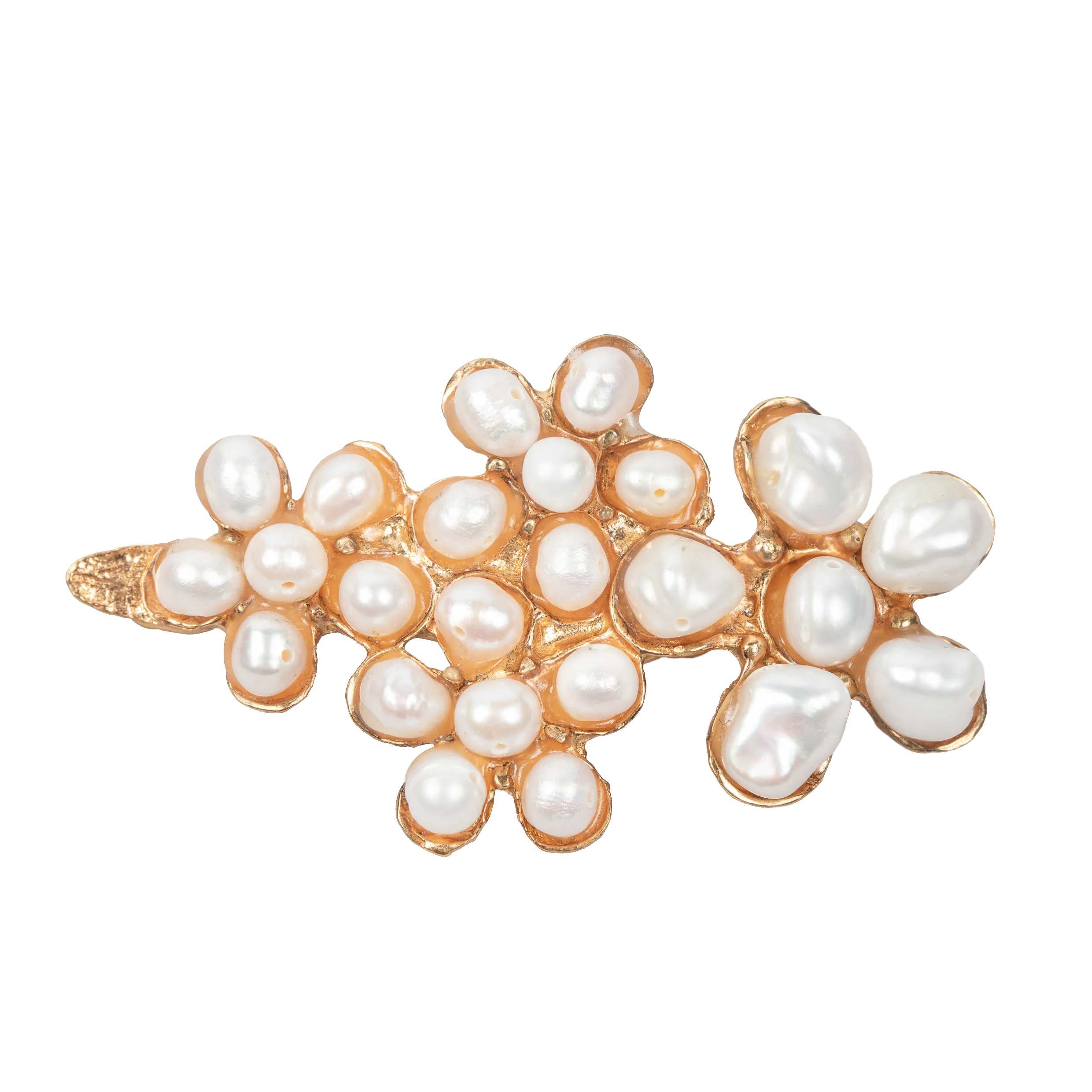 Esmee Hair Clip Gold Pearl