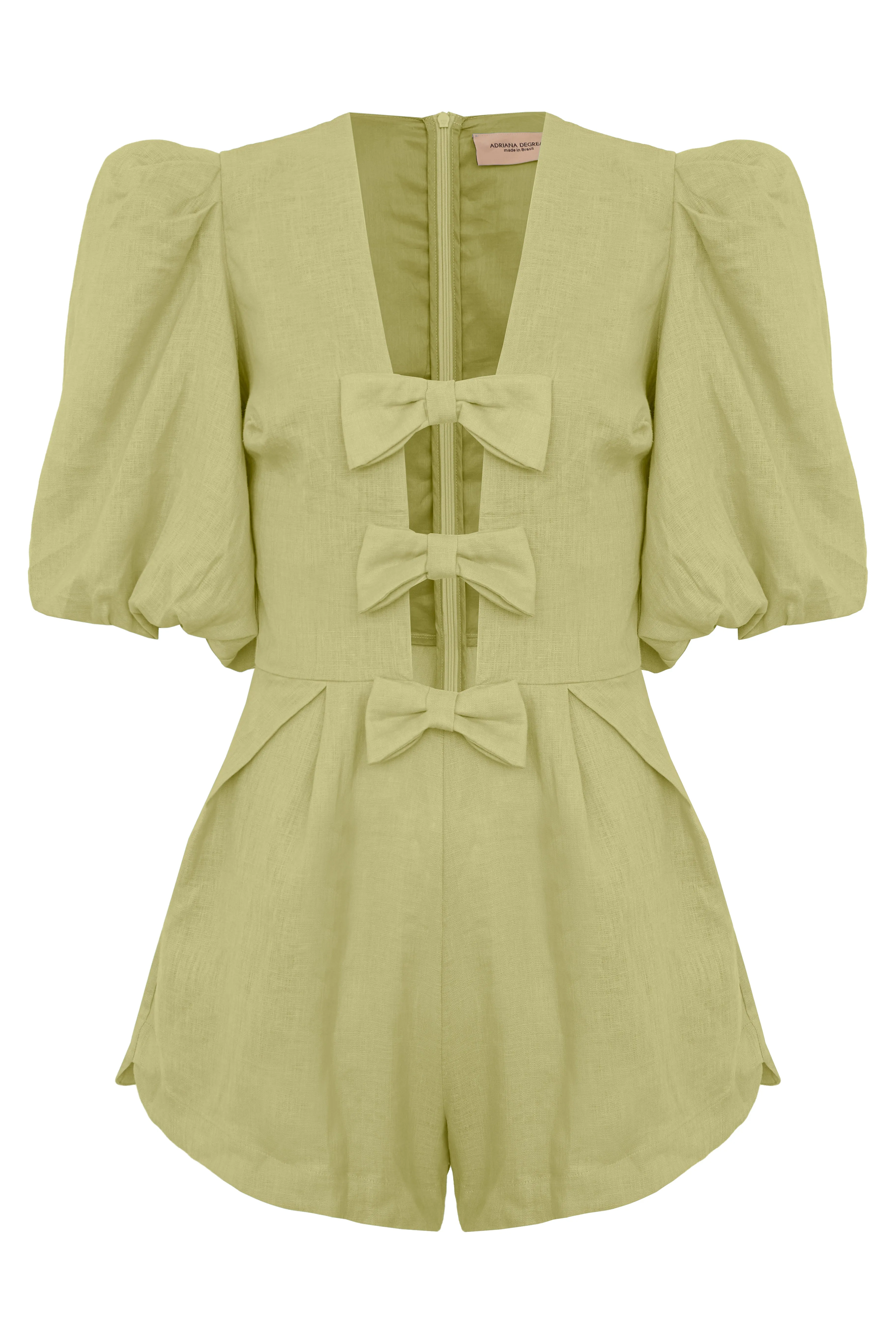 Fantasy Solid Playsuit with Bows