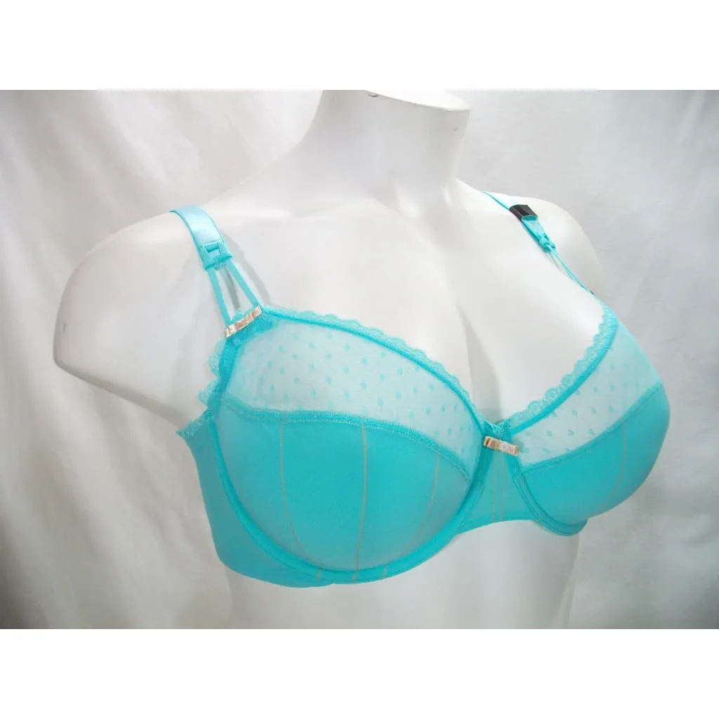 Felina 110789 Marielle Lace Full Busted Underwire Bra 36DD Aruba Blue