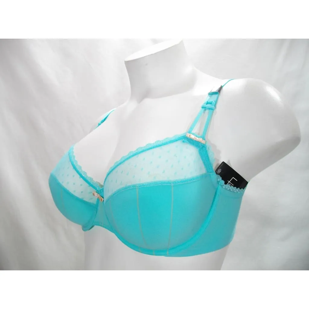 Felina 110789 Marielle Lace Full Busted Underwire Bra 36DD Aruba Blue