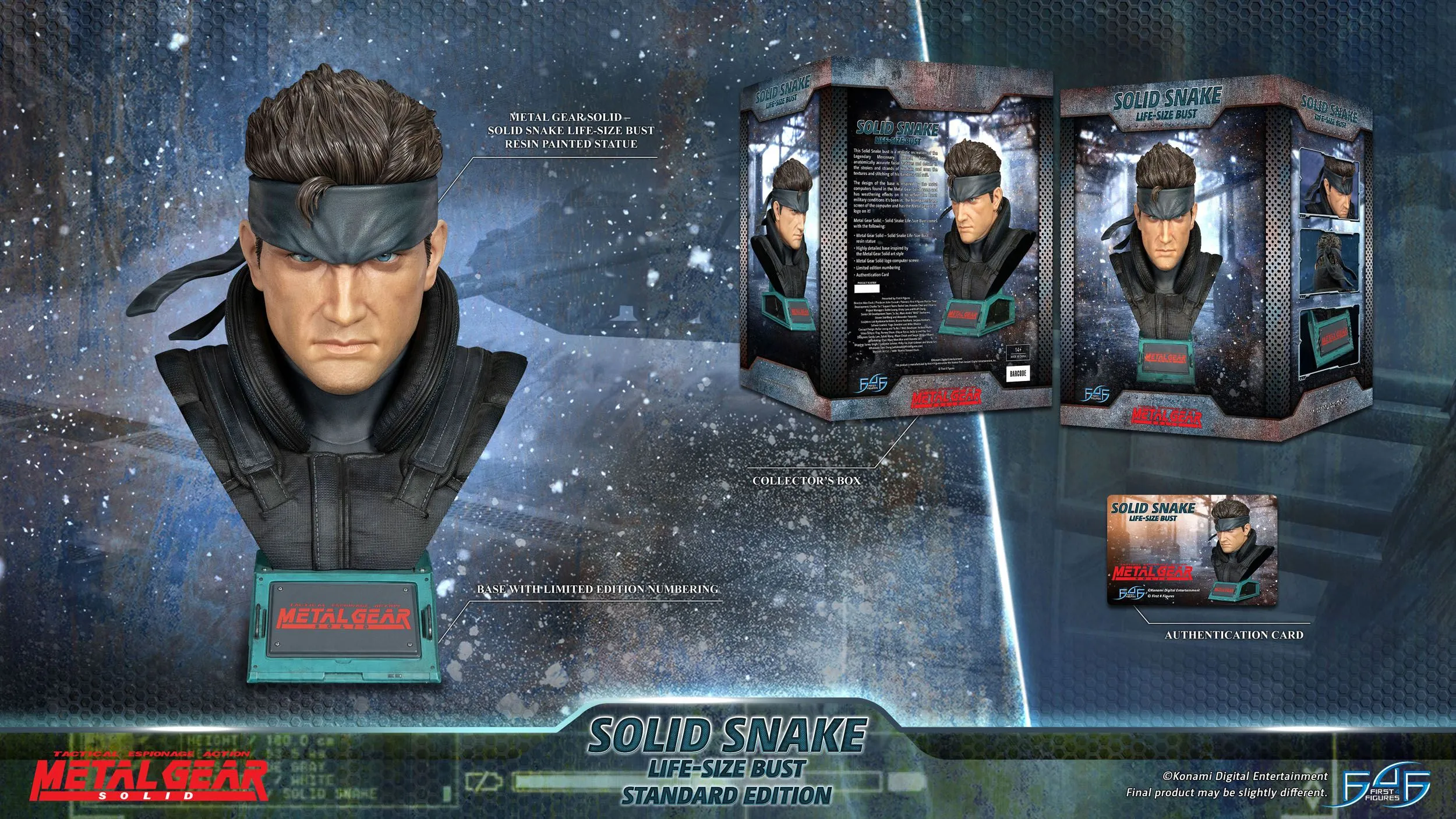 First 4 Figures Metal Gear Solid Solid Snake Life-Size Bust