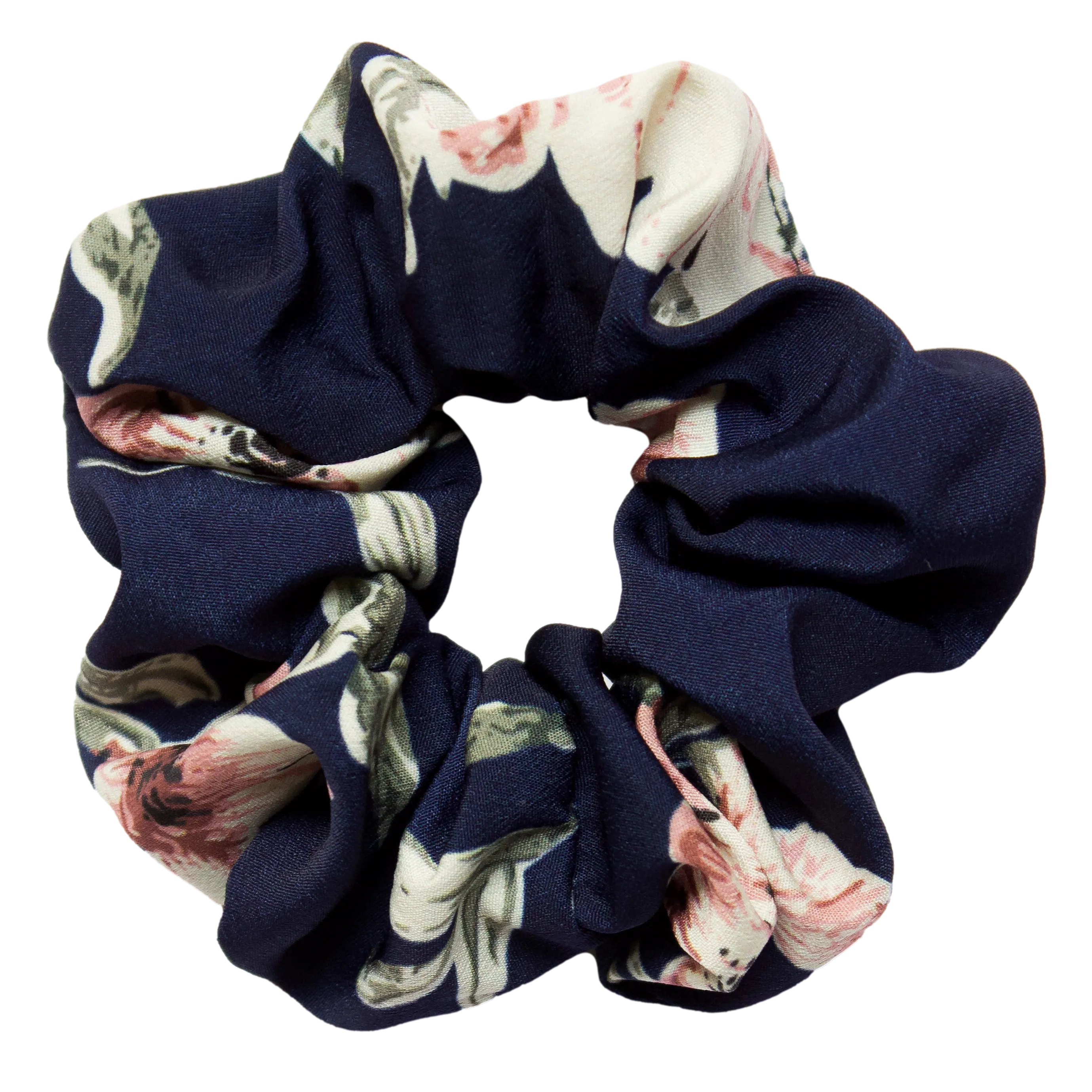 Flora Scrunchie in Navy