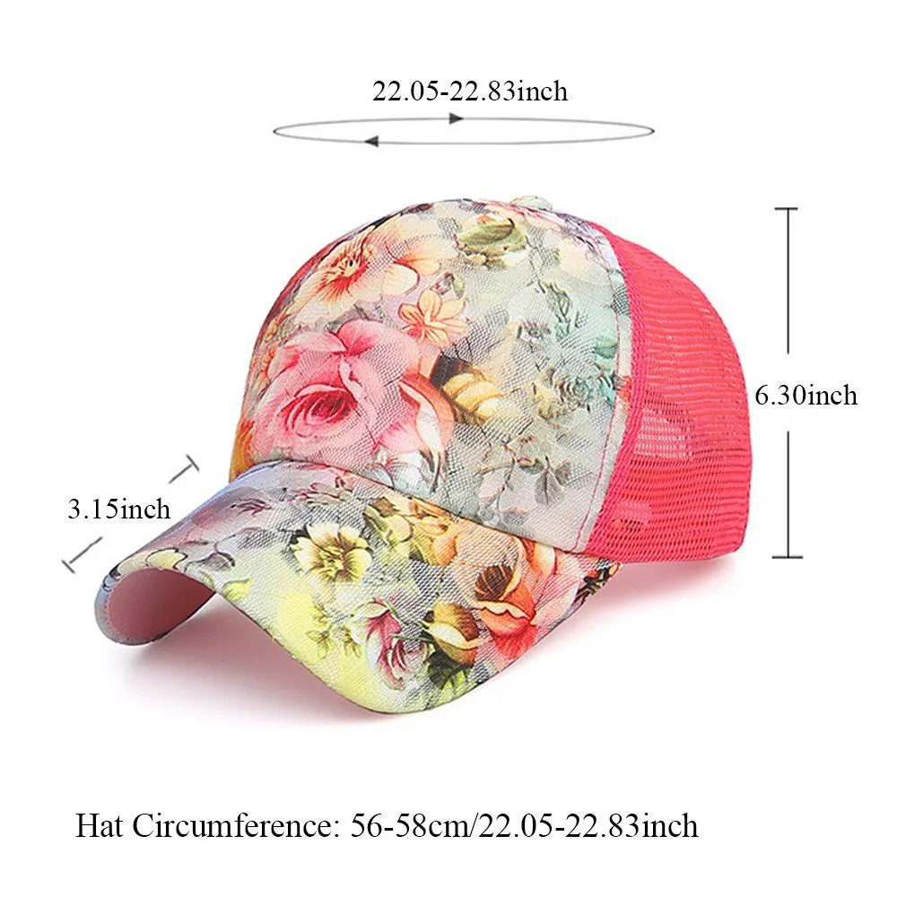 FLORAL MESH PARTY CAP