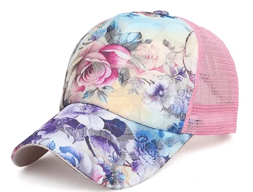 FLORAL MESH PARTY CAP