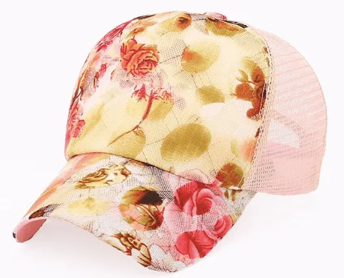 FLORAL MESH PARTY CAP