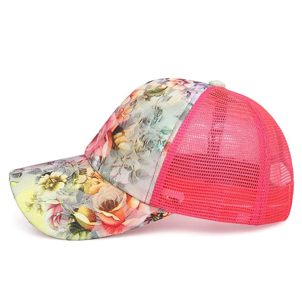 FLORAL MESH PARTY CAP