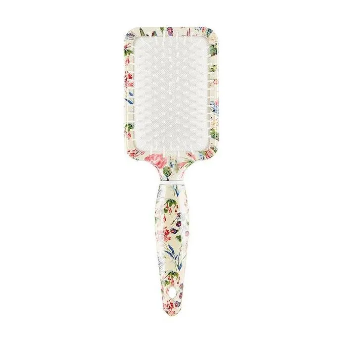 Floral Rectangular Paddle Hair Brush