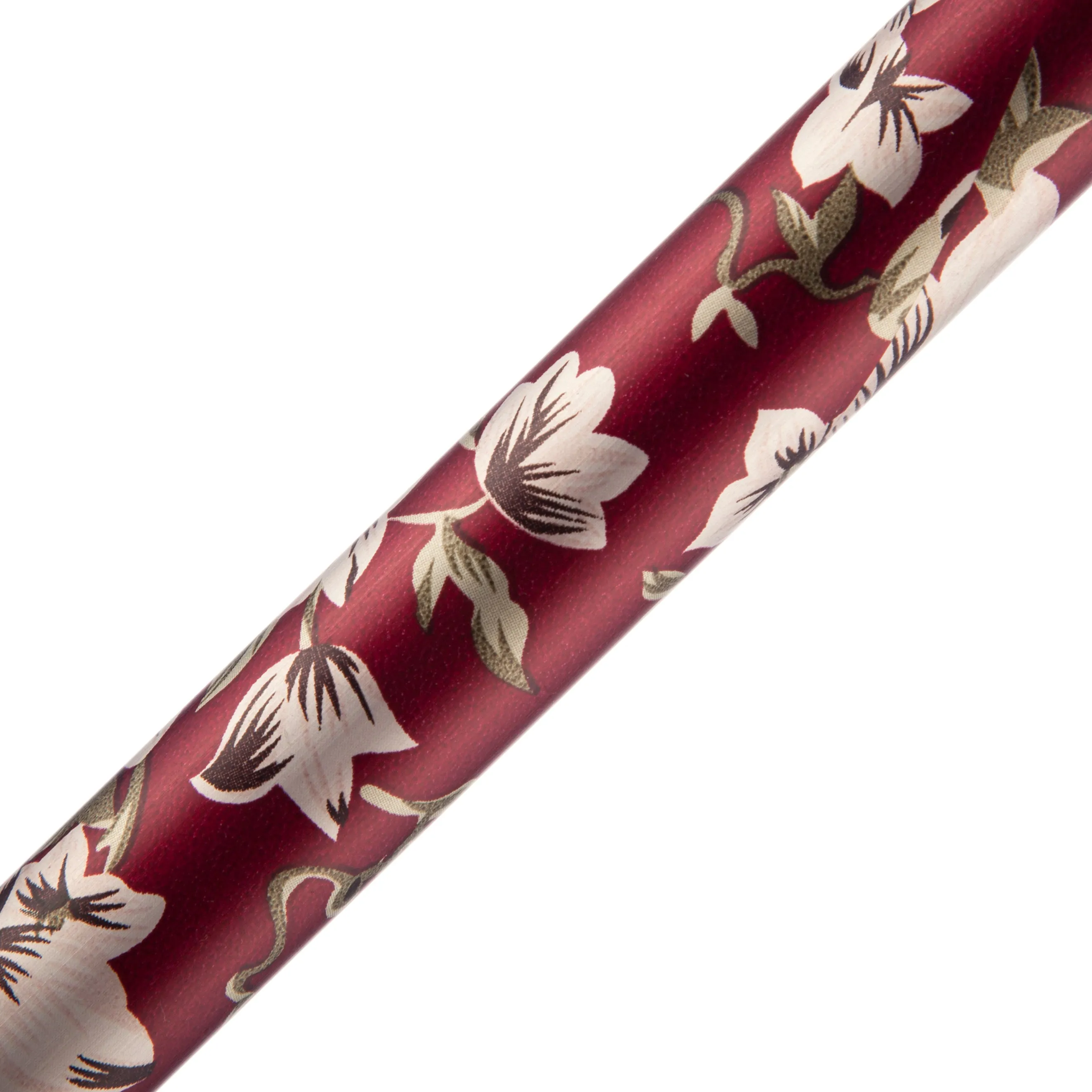 Folding Adjustable Walking Sticks - Burgundy Flower