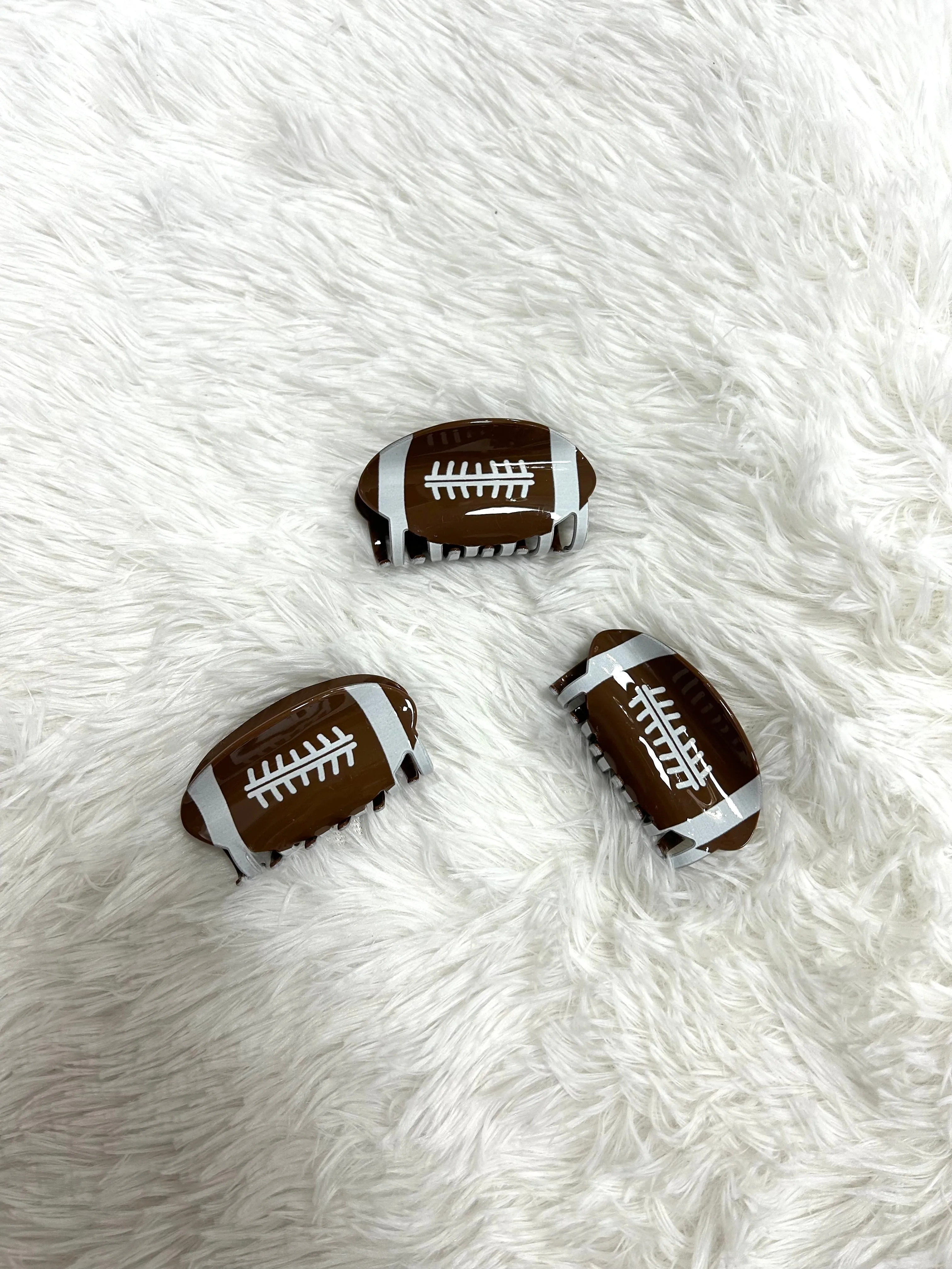 Football Hair Clips