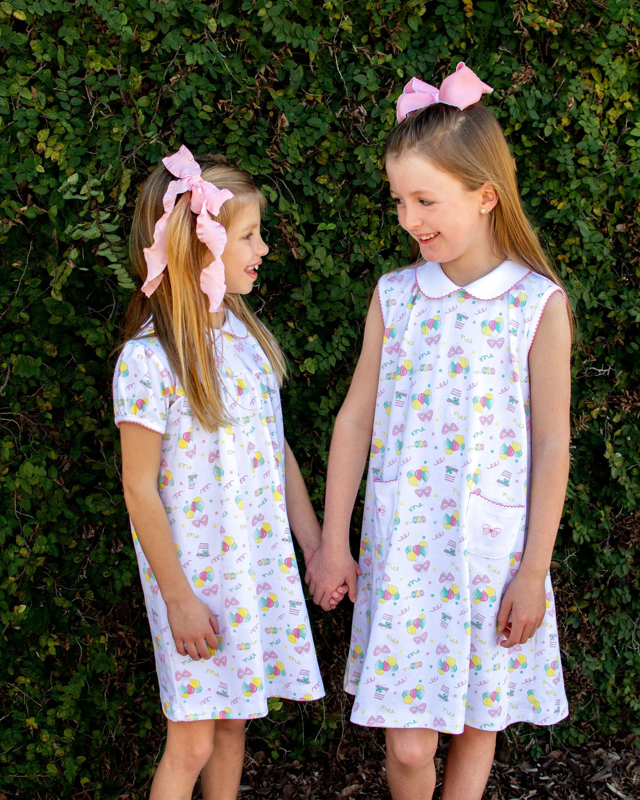 Girl's "Birthday" Pima Cotton A Line Dress