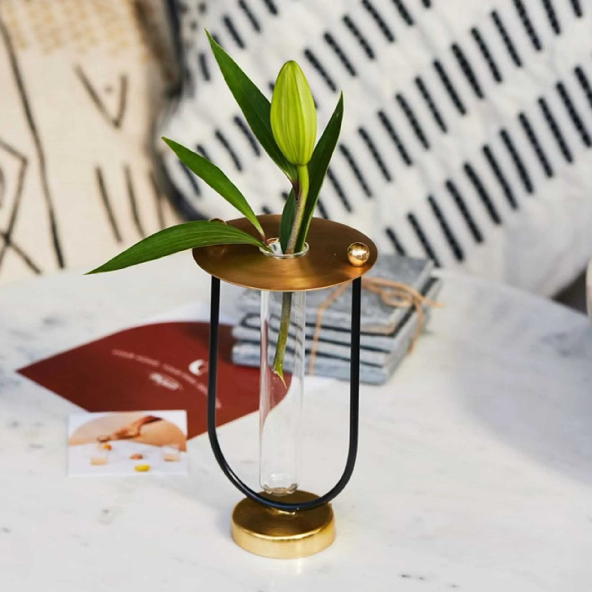 Gold Budvase with Test Tube