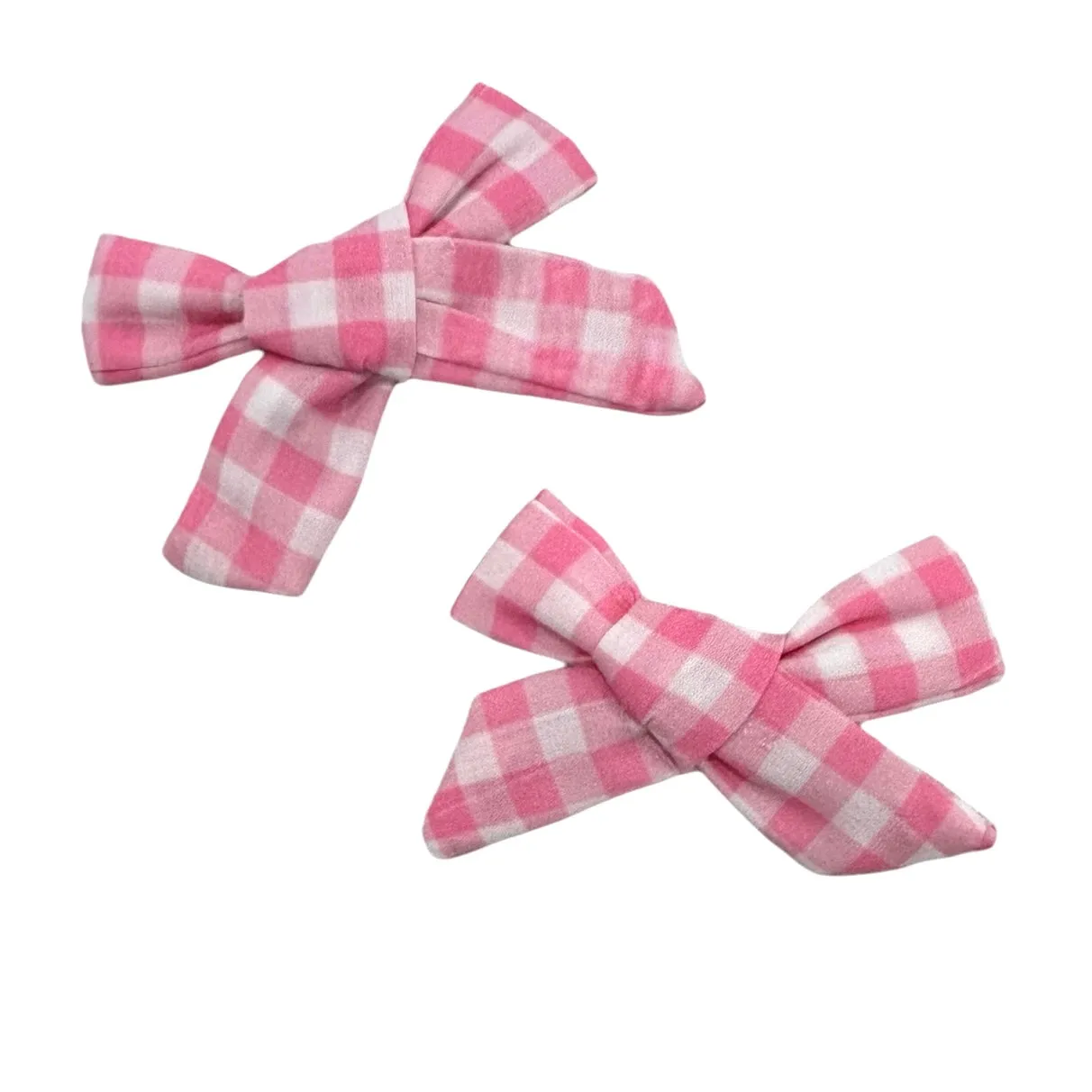 Hair Bow - Pink Gingham