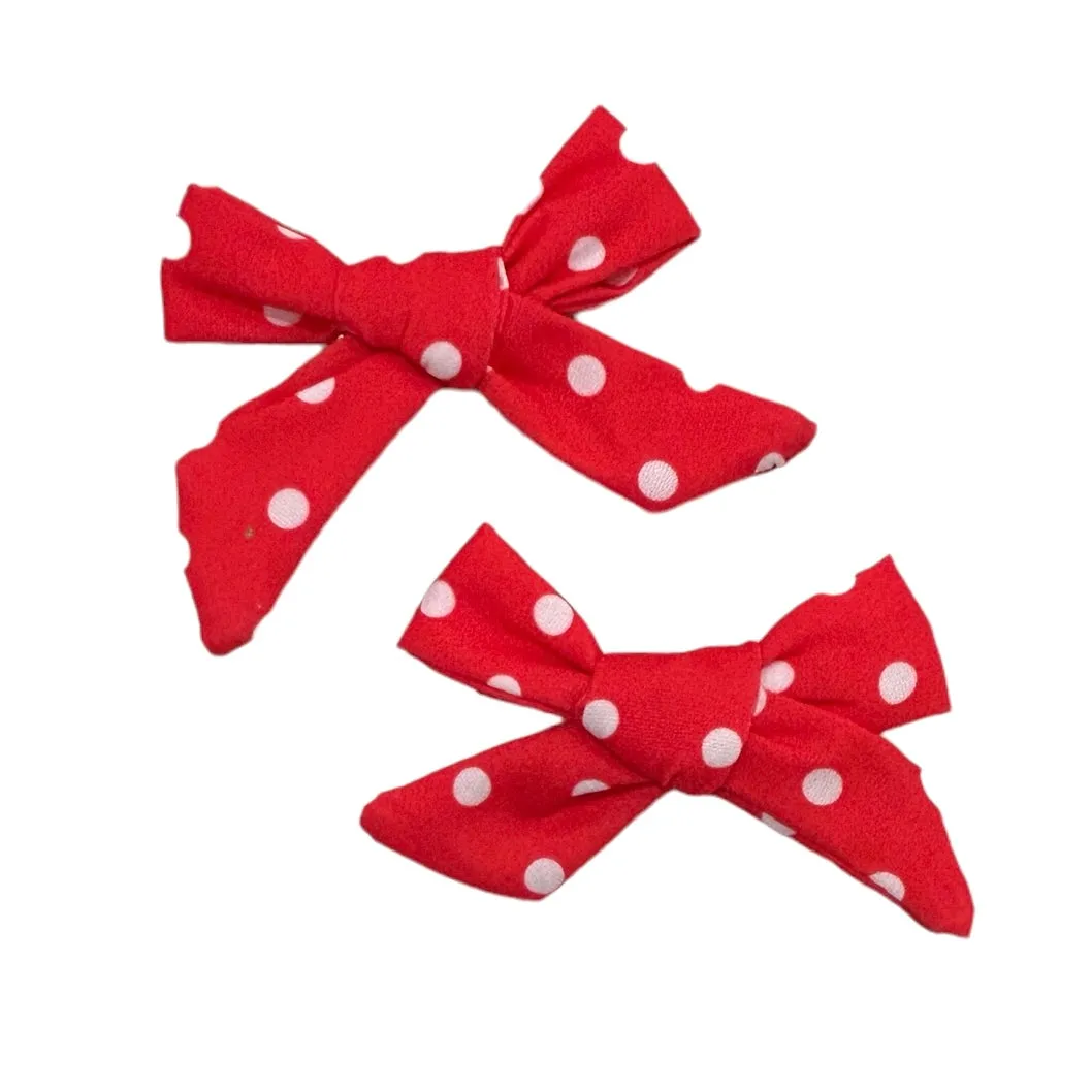 Hair Bow - Red Dot