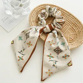 Hair Scrunchies Elastic Hair Bands Hair Scarf Ponytail Cute Colorful Floral Design