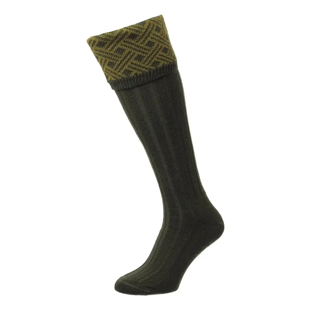 HJ Hall Langton Lattice Jacquard Shooting Socks