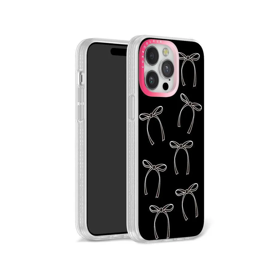 iPhone 12 Pro Max White Ribbon Minimal Line Phone Case