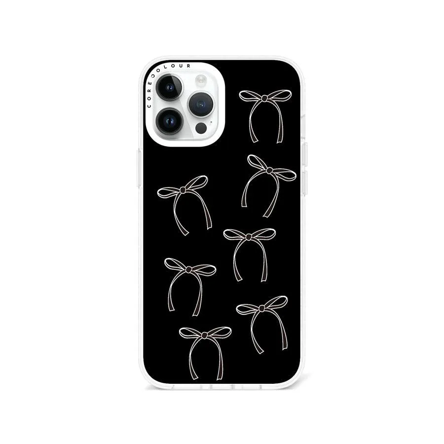 iPhone 12 Pro Max White Ribbon Minimal Line Phone Case