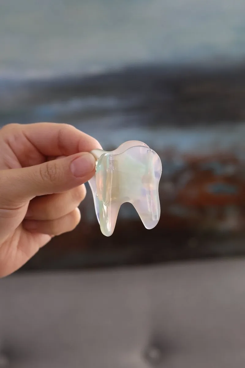 Iridescent Tooth Hair Clip