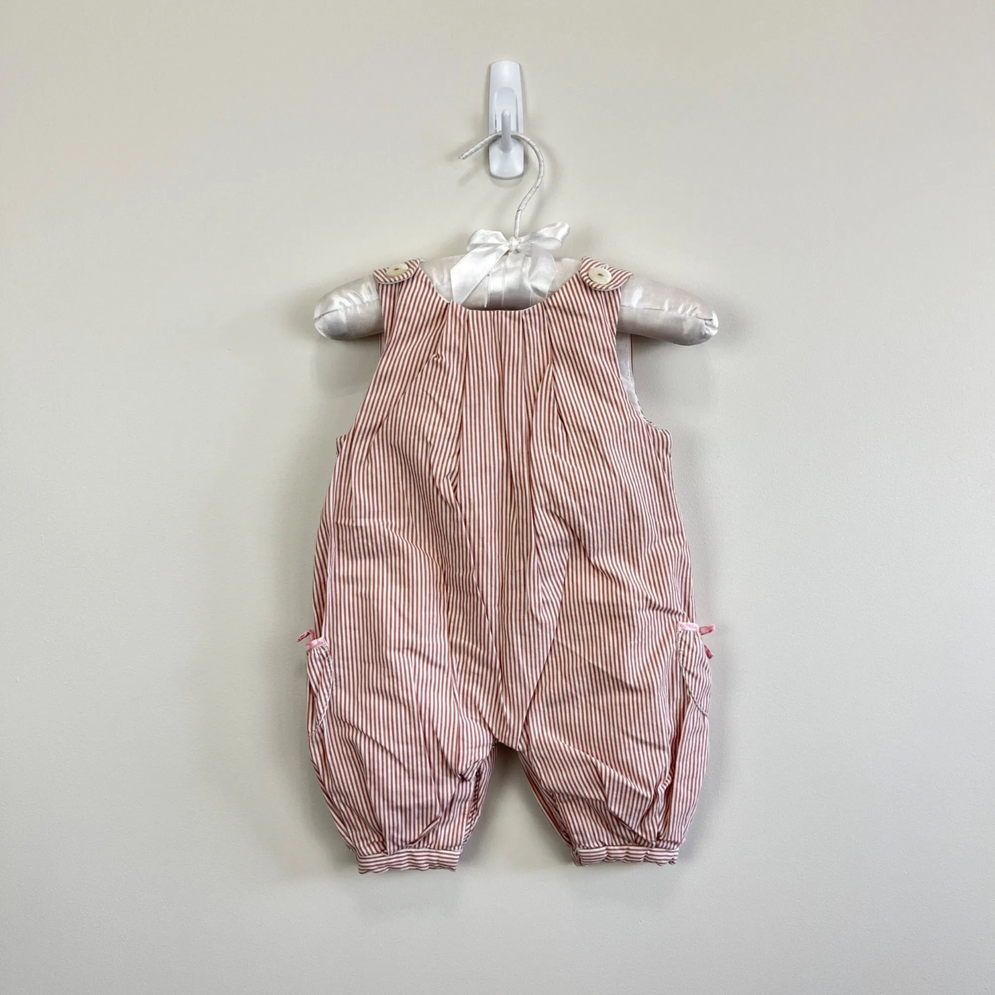 Jacadi Paris Cozy Striped Overalls 1 Month