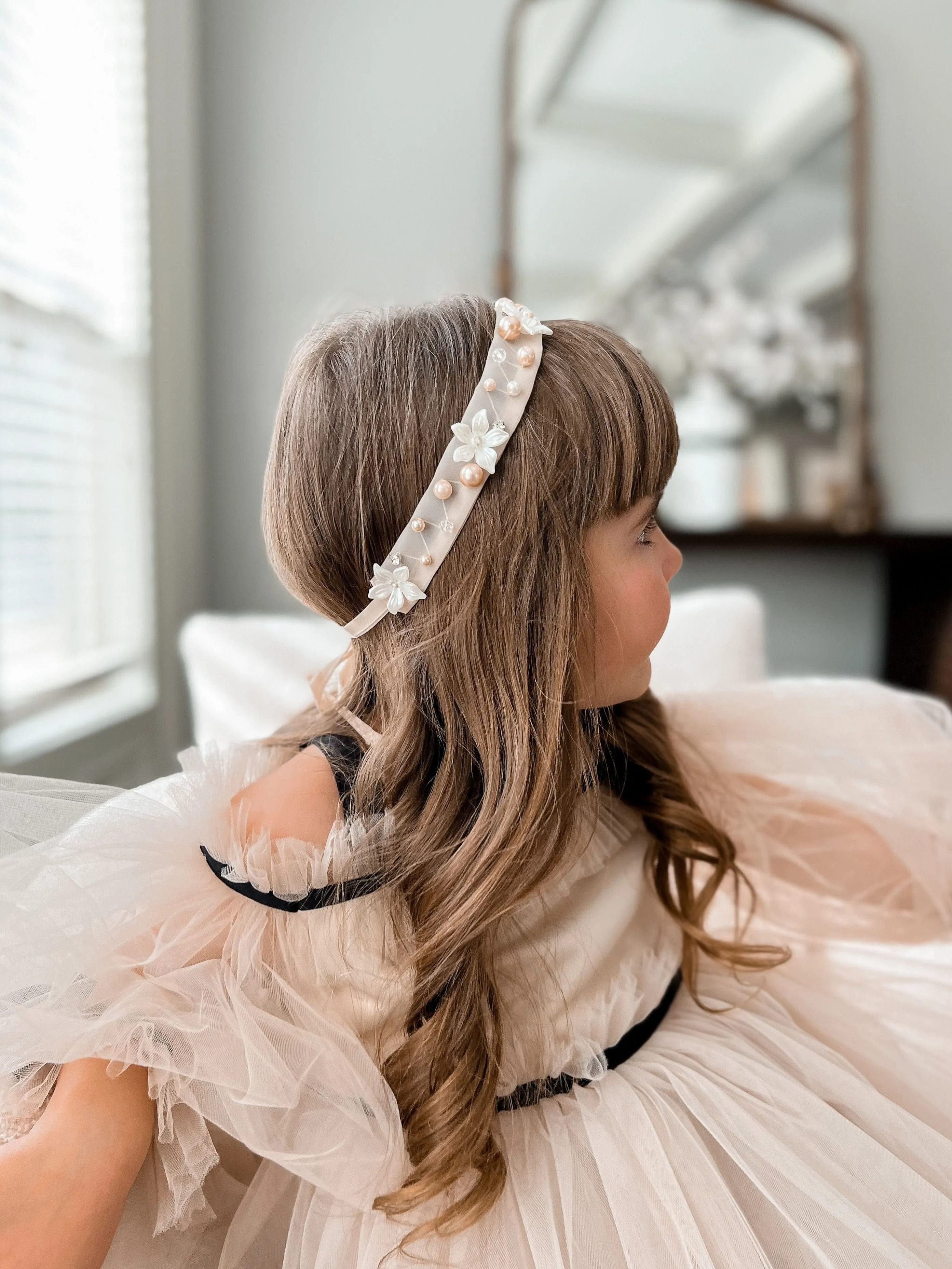 Jackie Peach Hair Sash