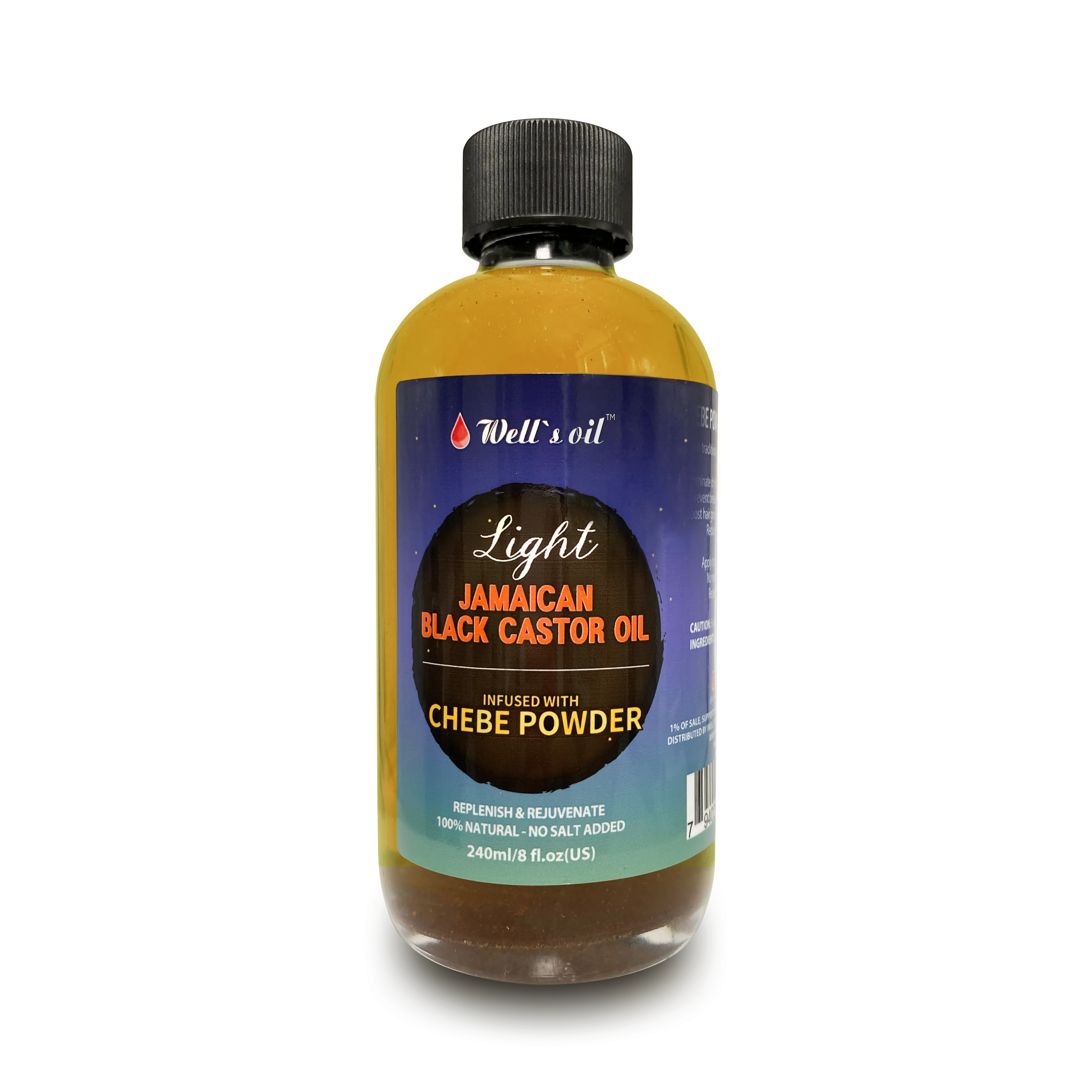 Jamaican Black Castor Oil Infused with Chebe Powder Light