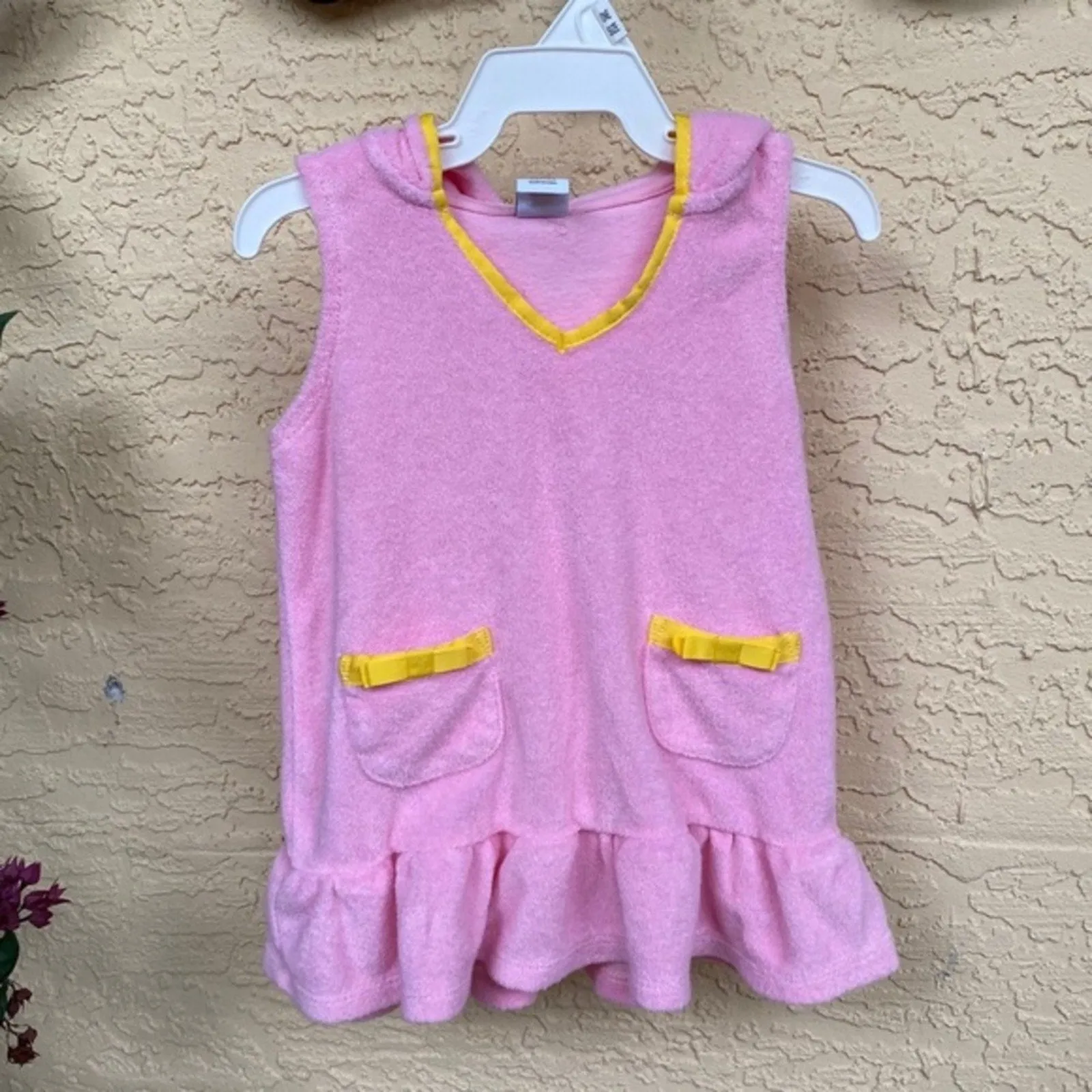 Janie and Jack Baby Girl Pink Hooded Swim Cover Up 3-6 Months