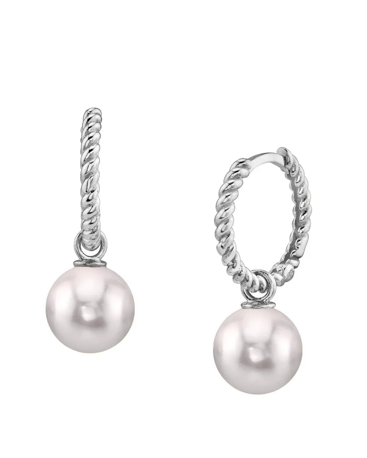 Japanese Akoya Pearl Via Earrings