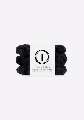 Jet Black Terry Cloth Small Scrunchie - 3 Pack