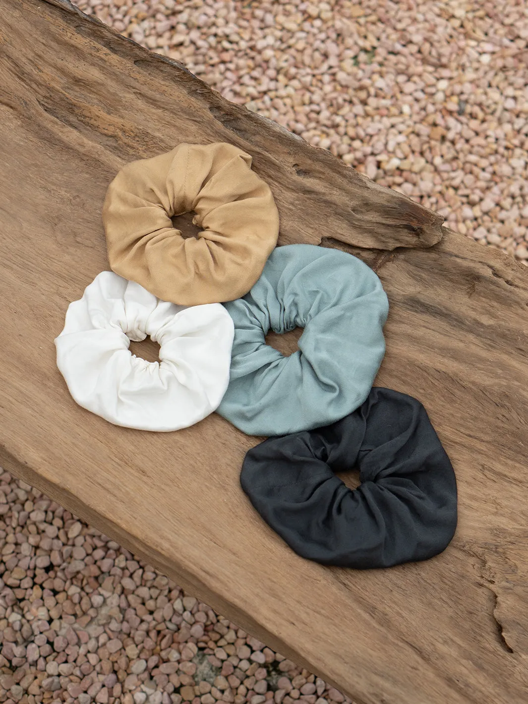 Jumbo Bamboo Scrunchie Charcoal